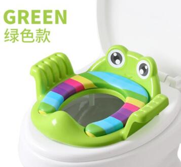 Kinderen veiligheid baby bescherming toiletbril stijl zachte kids wc draagbare potty seat groen