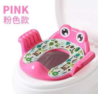 Kinderen veiligheid baby bescherming toiletbril stijl zachte kids wc draagbare potty seat roze met warm pad
