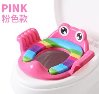 Kinderen veiligheid baby bescherming toiletbril stijl zachte kids wc draagbare potty seat Roze