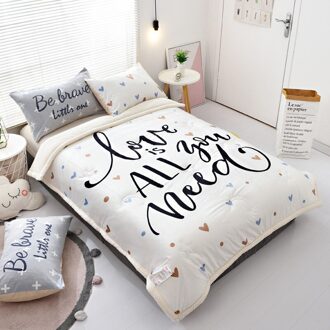 Kinderen Verdikte Sneeuw Pluis Warme Winter Quilt, Liefde Kleine Thuis