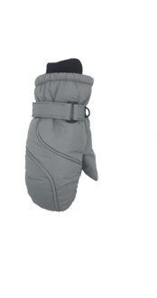 Kinderen Verdikte Warme Ski Handschoenen Winter Leuke Waterdicht En Winddicht Outdoor Sport Handschoenen Kids Wanten Voor 4-8yrs Grijs