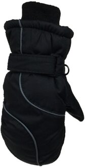 Kinderen Verdikte Warme Ski Handschoenen Winter Leuke Waterdicht En Winddicht Outdoor Sport Handschoenen Kids Wanten Voor 4-8yrs zwart