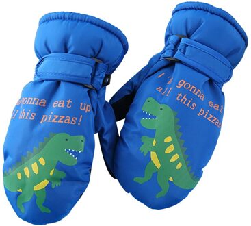Kinderen Waterdicht Winddicht Warme Handschoenen Wanten Warm Winddicht Handschoenen Voor Winter Sneeuw Kinderen Skiën Snowboard Handschoenen Blauw