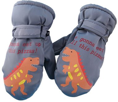 Kinderen Waterdicht Winddicht Warme Handschoenen Wanten Warm Winddicht Handschoenen Voor Winter Sneeuw Kinderen Skiën Snowboard Handschoenen Grijs