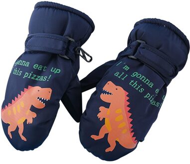 Kinderen Waterdicht Winddicht Warme Handschoenen Wanten Warm Winddicht Handschoenen Voor Winter Sneeuw Kinderen Skiën Snowboard Handschoenen pauw blauw