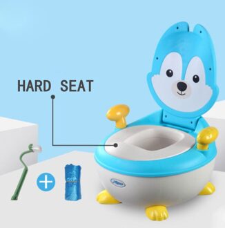 Kinderen wc kinderpotje jongen meisje 1-6 jaar oude cartoon baby wc potje voor gratis potje borstel + cleaning bag Blauw