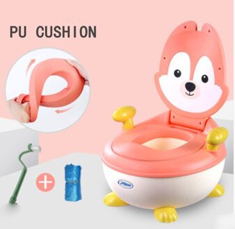 Kinderen wc kinderpotje jongen meisje 1-6 jaar oude cartoon baby wc potje voor gratis potje borstel + cleaning bag Ivoor
