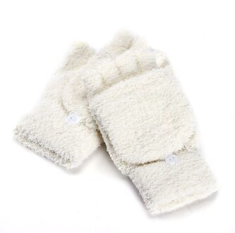 Kinderen Winter Handschoenen Kind Stijl Jongen Meisje Gebreide Handschoenen Winter Kinderen Kids 3-12Year Warm Half Vinger Flip Cover Handschoenen BG