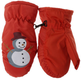 Kinderen Winter Warme Ski Handschoenen Jongens Meisjes Sport Waterdicht Winddicht Antislip Sneeuw Wanten Uitgebreide Pols Skiën Handschoenen oranje