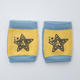 Kinderen Zachte Anti-slip Elbow Kussen Kruipen Kniebeschermer Baby Peuter Baby Safe Katoen Kinderen Doek 0-3Y lucht blauw