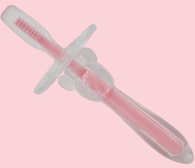 Kinderen Zachte Siliconen Tandenborstel Baby Training Tanden Oral Care Zachte Borstel Baby Gezondheid Schoonmaakproducten roze