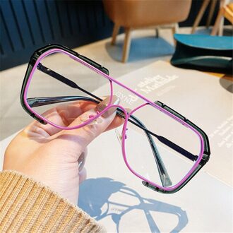 Kinderen Zonnebril Grote Vierkante Zonnebril Mode Persoonlijkheid Gedrukt Zonnebril Mode Baby Catwalk Bril Outdoor Eyewear paars