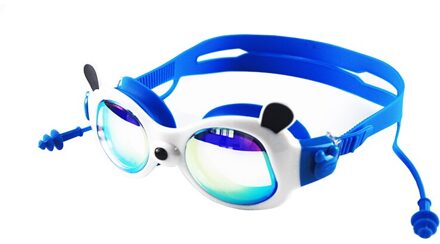 Kinderen Zwemmen Goggle Anti Fog Hd Duiken Bril Voor Zwemmen Brillen Geschikt Voor 5 Tot 12 Jaar Jongens Meisjes kind Blauw
