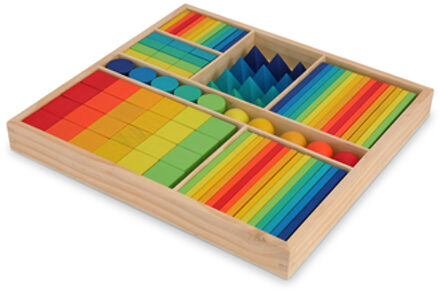 Kinderfeets gemixte blokken - regenboog Multikleur