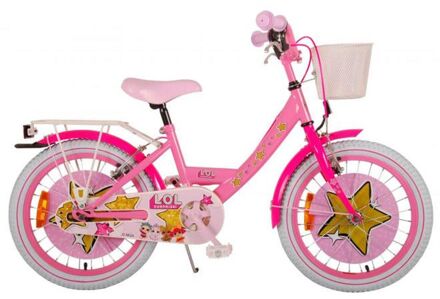 Kinderfiets - Meisjes - 18 inch - Roze - twee handremmen