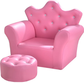 Kindergarten combination children's sofa chair Korean leather art cute baby crown girl princess small sofa WF606326