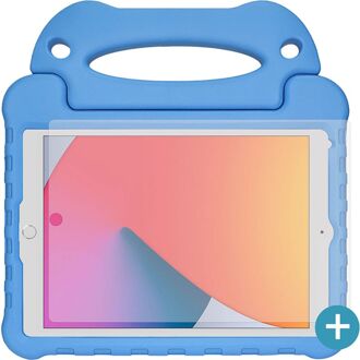 Kinderhoes geschikt voor iPad 2021 (9th Gen)/2020 (8th Gen)/iPad 2019 (7th Gen) - Kids Case Ultra - Met Screenprotector - Blauw
