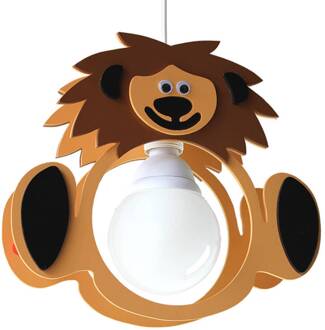 Kinderkamer hanglamp Leeuw Leo oranje, bruin