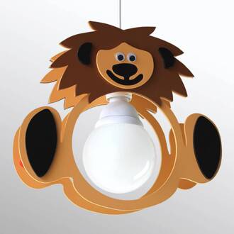 Kinderkamer hanglamp Leeuw Leo oranje, bruin