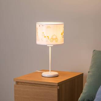 Kinderkamer-schemerlamp Mathilde wit, bont