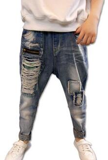 Kinderkleding Herfst Jongens Gat Jeans Jongen Potlood Broek Lente Kinderen Ongedwongen Outdoor Leggings Baby Kids Denim Broek 9