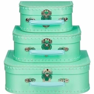 Kinderkoffertje pastel mint 16 cm - Action products