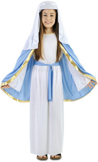 Kinderkostuum Heilige Maria Wit - Transparant, Blauw