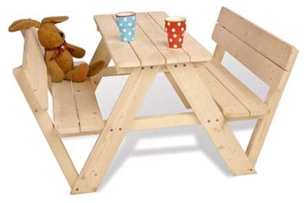 Kinderpicknicktafel Nicki met Rugleuning voor 4 personen