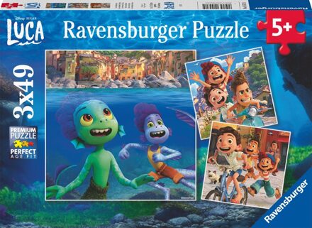 Kinderpuzzel 3x49 stukjes Disney Pixar Luca: Luca's avonturen