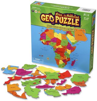 Kinderpuzzel GeoPuzzle Africa and the Middle East - Afrika en het Midden Oosten | GEOtoys
