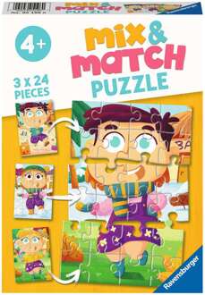 Kinderpuzzel Mix & Match Bonte kleren - 3 x 24 stukjes