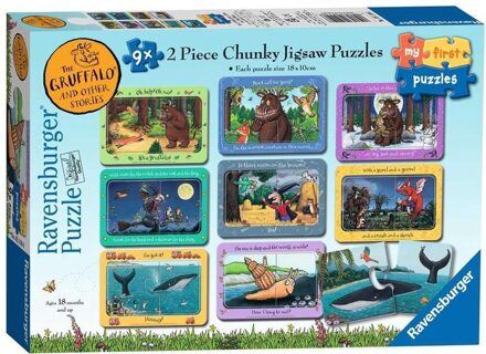 Kinderpuzzel My first puzzles (9x2 stukjes) The Gruffalo en andere verhaaltjes