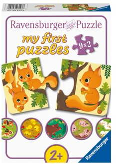 Kinderpuzzel My first puzzles Dieren en hun kleintjes - 9 x 2 stukjes