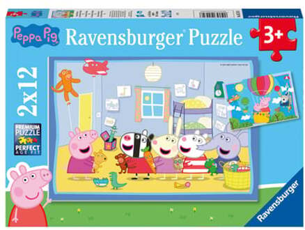 Kinderpuzzel Peppa Pig - 2 x 12 stukjes