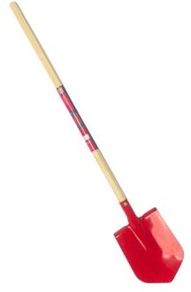 Kinderschopje Mini Spade rood - Kinderspade - Buitenspeelgoed - Tuinierspeelgoed - Inclusief Steel 75cm