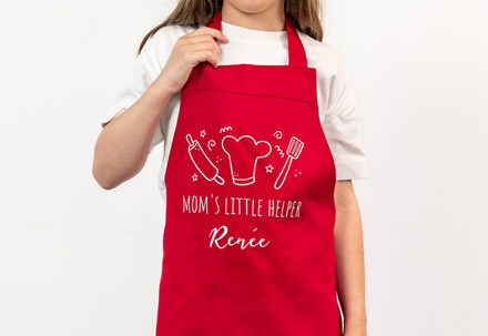 Kinderschort met foto rood