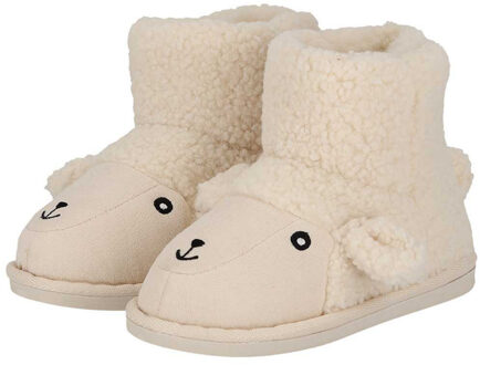 kindersloffen - schaap - wit - pantoffels - met antislip 25-26