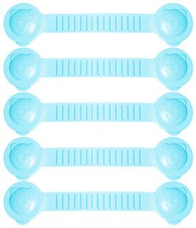 Kinderslot Verstelbare Lock Baby Baby Anti-Snuifje Multifunctionele Koelkast Kast Deurslot Kast Bandjes 1stk blauw