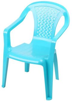 Kinderstoel - blauw - kunststof - buiten/binnen - L37 x B35 x H52 cm - tuinstoelen