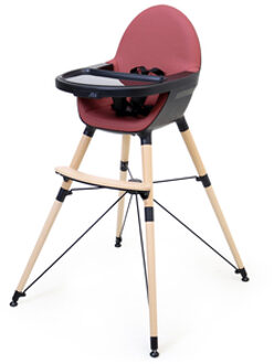 Kinderstoel CONFORT XL zwart en bourdeaux Rood