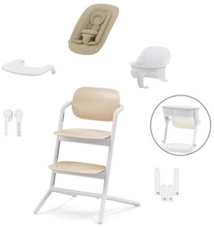 Kinderstoel Lemo 4 in 1 Set Sand White inclusief leertoren Beige