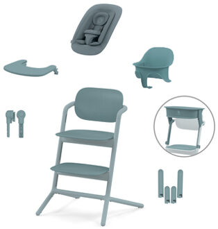 Kinderstoel Lemo 4 in 1 Set Stone Blauw inclusief leertoren