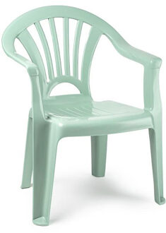 Kinderstoel van kunststof - mint groen - 35 x 28 x 50 cm - tuin/camping/slaapkamer