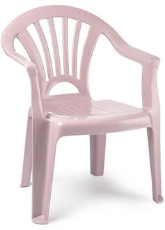 Kinderstoel van kunststof - roze - 35 x 28 x 50 cm - tuin/camping/slaapkamer
