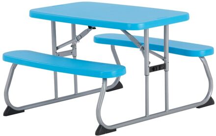 Kindertafel Lifetime Blauwe Opvouwbaar - Picknickset - Blauw Grijs