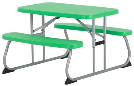 Kindertafel Lifetime Opvouwbaar - Picknickset - Groen Grijs