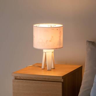 Kindertafellamp Mathilde, driepoot wit, kleurrijk