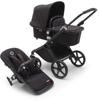 Kinderwagen Fox Cub met reiswieg en zitje Black/Midnight Black Zwart