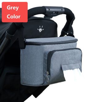 Kinderwagen Luiertassen Moeder Tas grote capaciteit opbergtas op handvat kinderwagen Accessoires Opknoping tas kunt hangen of hopbos grijs