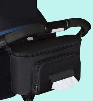 Kinderwagen Luiertassen Moeder Tas grote capaciteit opbergtas op handvat kinderwagen Accessoires Opknoping tas kunt hangen of hopbos zwart